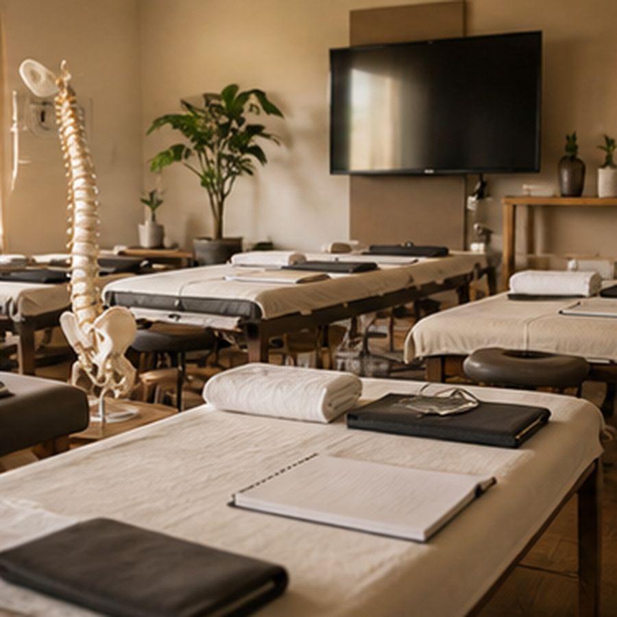 Small-group Thai massage training in a Swiss studio.