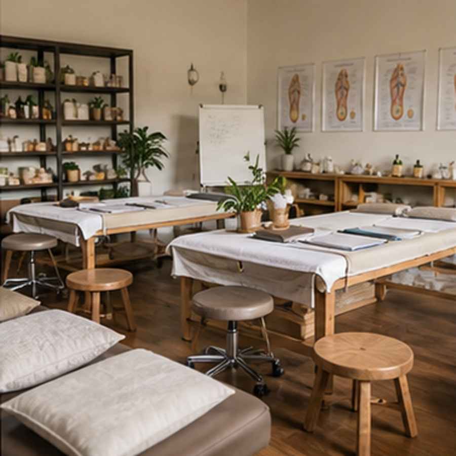 Reflexology and meridian therapy training in a South African classroom.