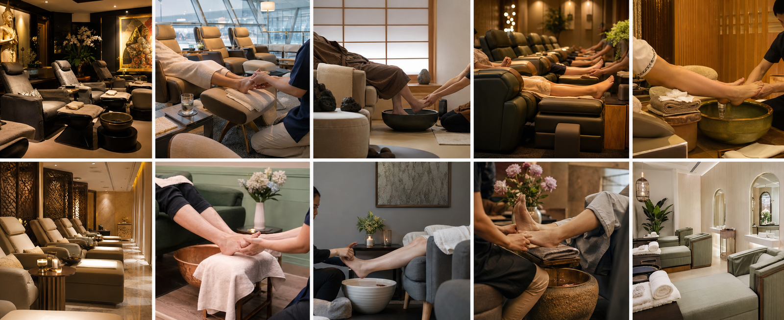 Ultra-realistic premium reflexology clinical photo for Top 10 Best Reflexology Massage Salons in the World for 2026.